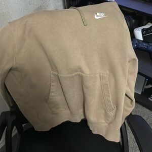 Nike hoodie size large brown cream used good condition
